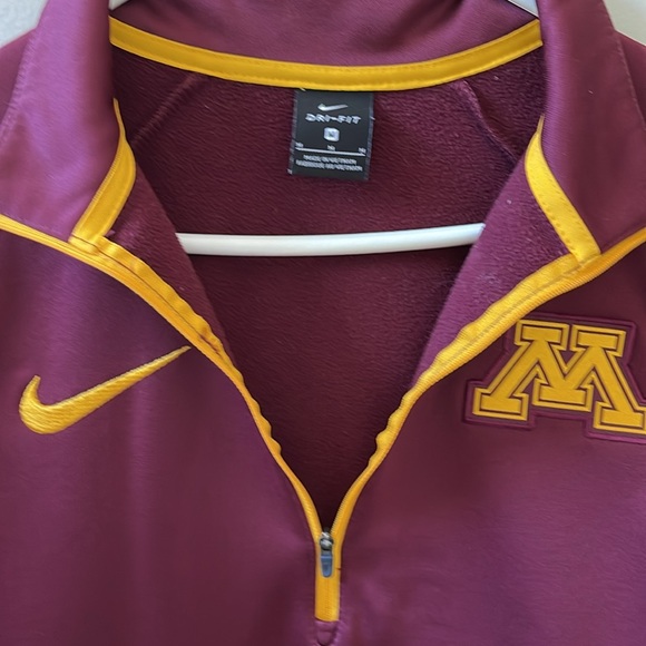 Nike Minnesota Golden Gophers Drifit Training 1/4 Zip Pullover Sz M - Picture 9 of 9